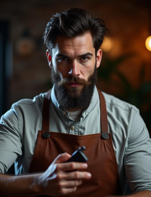 Marc, fondateur de Stellahair, travaillant avec précision