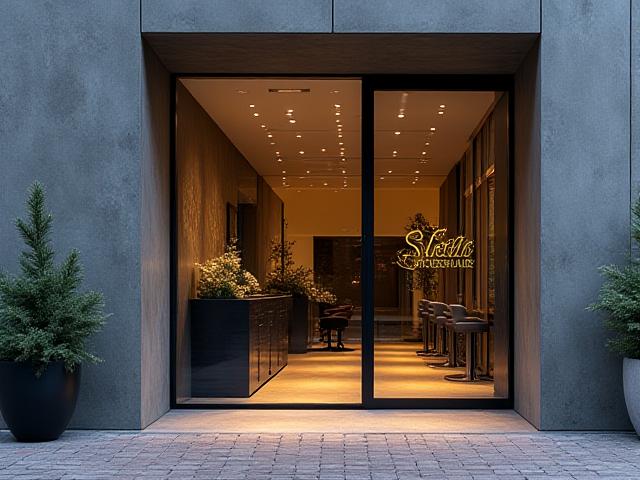 Entrée élégante du salon Stellahair à Paris